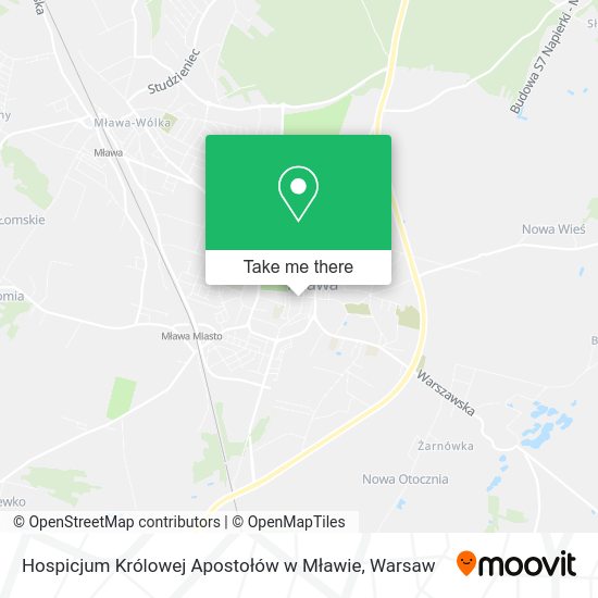 Hospicjum Królowej Apostołów w Mławie map