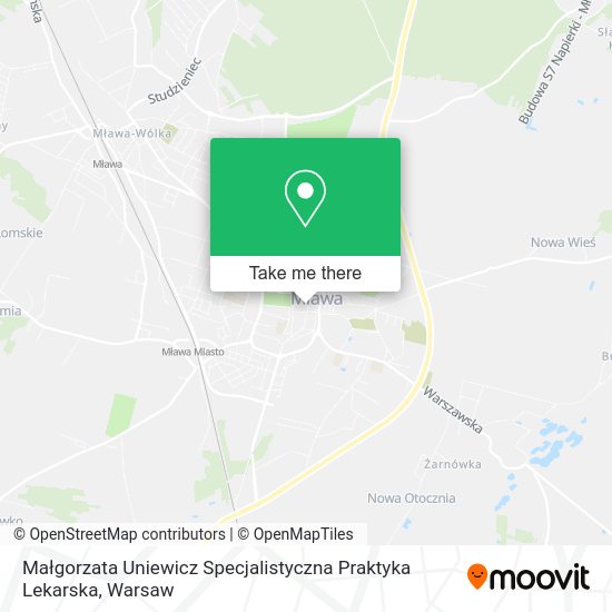 Małgorzata Uniewicz Specjalistyczna Praktyka Lekarska map