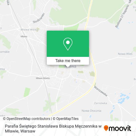 Parafia Świętego Stanisława Biskupa Męczennika w Mławie map