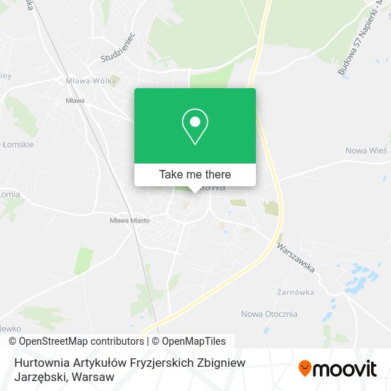 Hurtownia Artykułów Fryzjerskich Zbigniew Jarzębski map