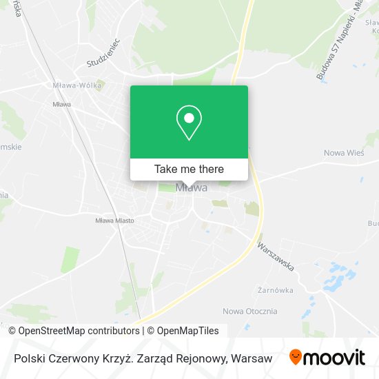 Polski Czerwony Krzyż. Zarząd Rejonowy map