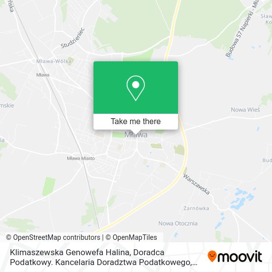 Klimaszewska Genowefa Halina, Doradca Podatkowy. Kancelaria Doradztwa Podatkowego map