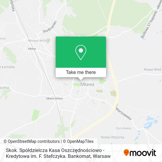 Skok. Spółdzielcza Kasa Oszczędnościowo - Kredytowa im. F. Stefczyka. Bankomat map