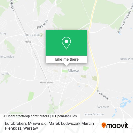 Eurobrokers Mława s.c. Marek Ludwiczak Marcin Pieńkosz map