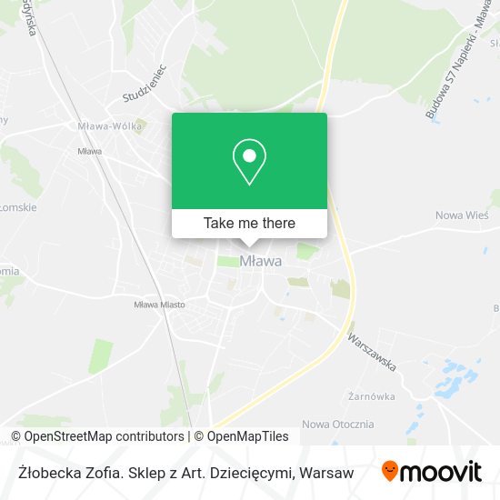 Żłobecka Zofia. Sklep z Art. Dziecięcymi map