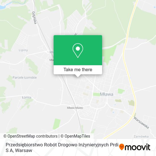 Przedsiębiorstwo Robót Drogowo Inżynieryjnych Prdi S A map