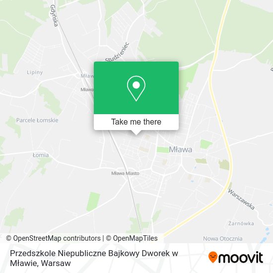 Przedszkole Niepubliczne Bajkowy Dworek w Mławie map