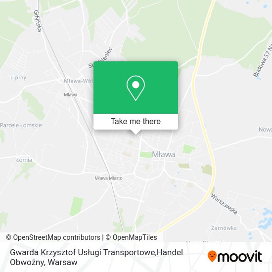 Gwarda Krzysztof Usługi Transportowe,Handel Obwoźny map