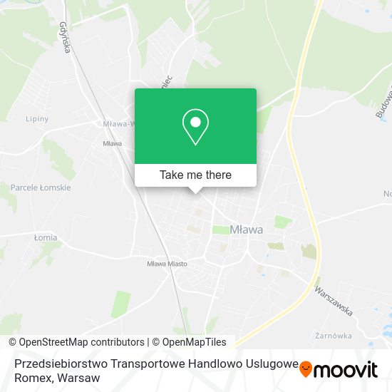 Przedsiebiorstwo Transportowe Handlowo Uslugowe Romex map