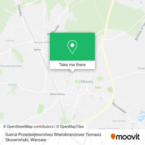 Gama Przedsiębiorstwo Wielobranżowe Tomasz Skowroński map