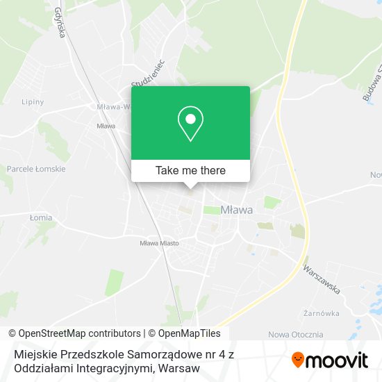 Miejskie Przedszkole Samorządowe nr 4 z Oddziałami Integracyjnymi map