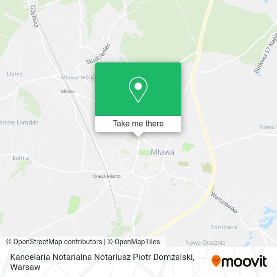 Kancelaria Notarialna Notariusz Piotr Domżalski map