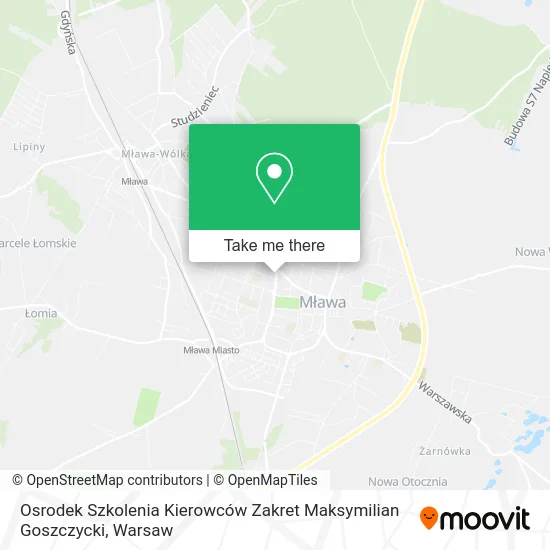 Карта Osrodek Szkolenia Kierowców Zakret Maksymilian Goszczycki