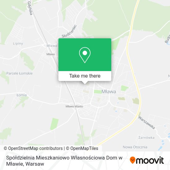 Карта Spółdzielnia Mieszkaniowo Własnościowa Dom w Mławie