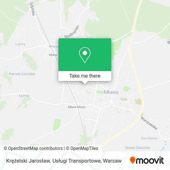 Krężelski Jarosław. Usługi Transportowe map