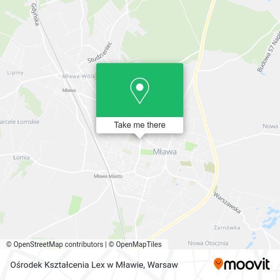 Ośrodek Kształcenia Lex w Mławie map