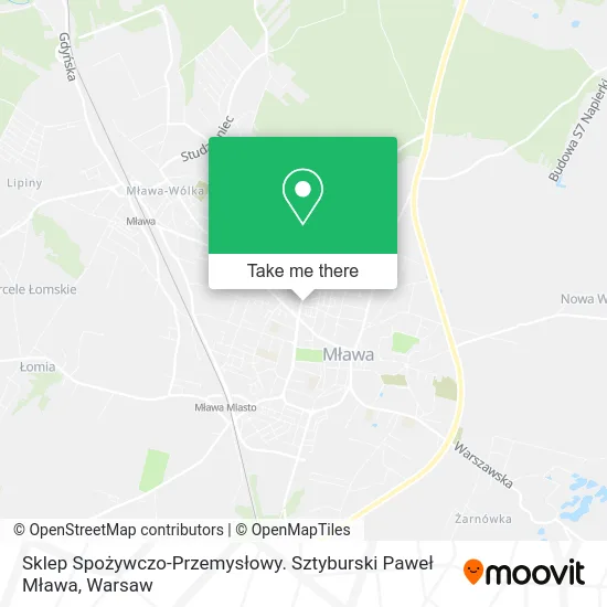 Sklep Spożywczo-Przemysłowy. Sztyburski Paweł Mława map