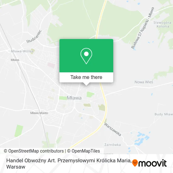 Карта Handel Obwoźny Art. Przemysłowymi Królicka Maria