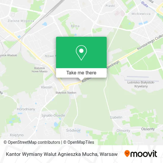 Карта Kantor Wymiany Walut Agnieszka Mucha
