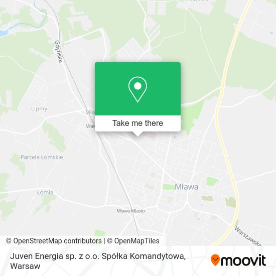 Juven Energia sp. z o.o. Spółka Komandytowa map