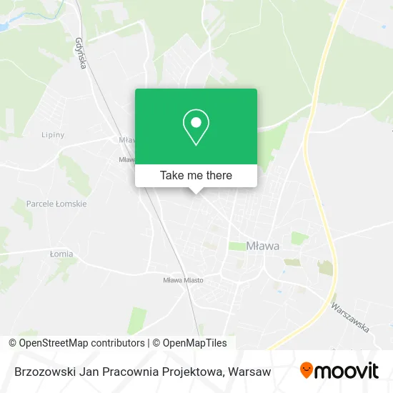 Карта Brzozowski Jan Pracownia Projektowa