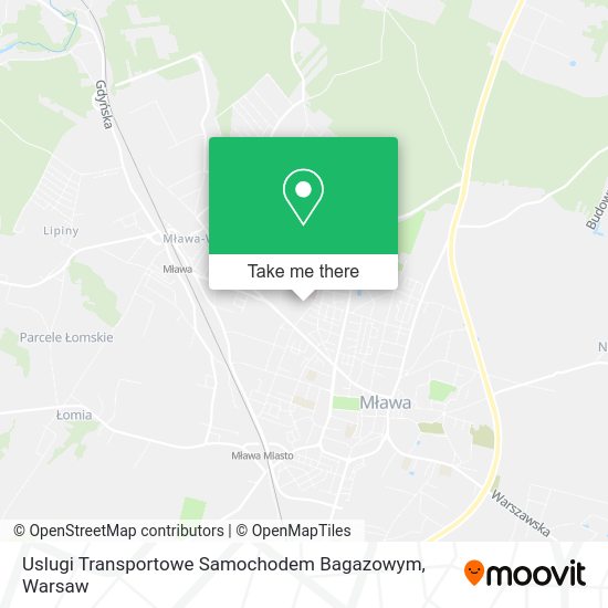 Карта Uslugi Transportowe Samochodem Bagazowym