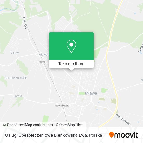 Usługi Ubezpieczeniowe Bieńkowska Ewa map