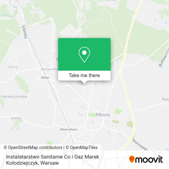 Instalatarstwo Sanitarne Co i Gaz Marek Kołodziejczyk map