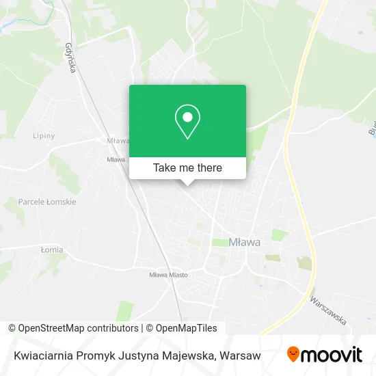 Карта Kwiaciarnia Promyk Justyna Majewska