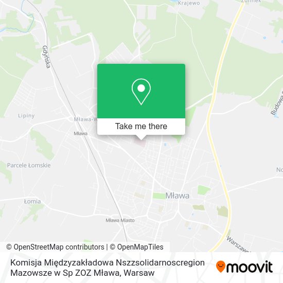 Komisja Międzyzakładowa Nszzsolidarnoscregion Mazowsze w Sp ZOZ Mława map