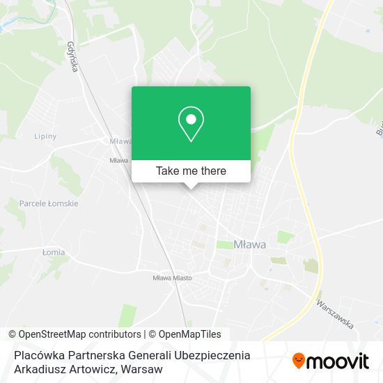 Placówka Partnerska Generali Ubezpieczenia Arkadiusz Artowicz map