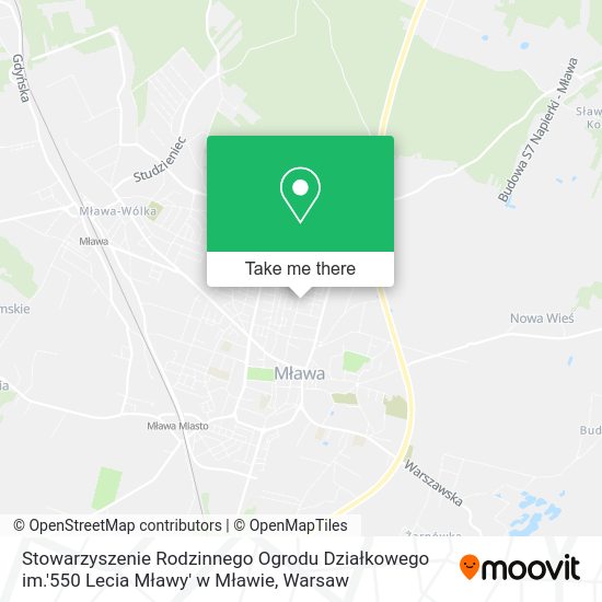 Stowarzyszenie Rodzinnego Ogrodu Działkowego im.'550 Lecia Mławy' w Mławie map