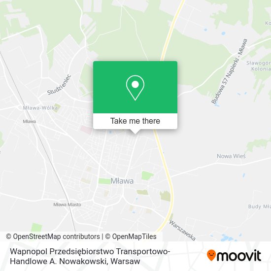 Карта Wapnopol Przedsiębiorstwo Transportowo-Handlowe A. Nowakowski