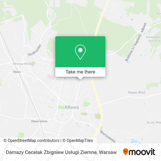 Damazy Cecelak Zbigniew Usługi Ziemne map