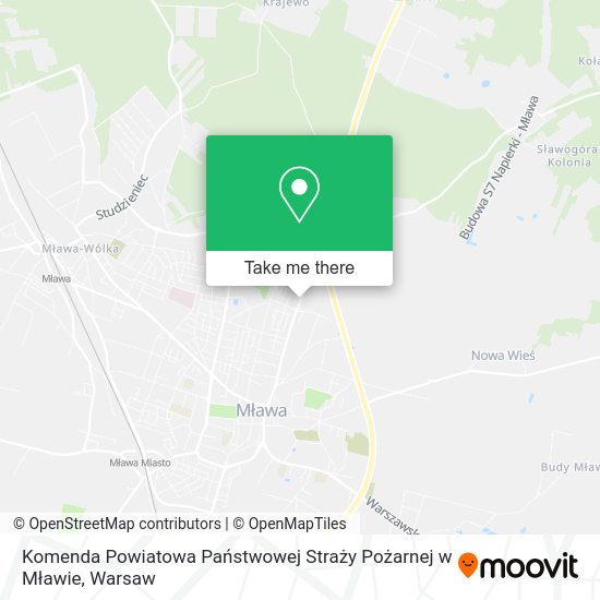 Komenda Powiatowa Państwowej Straży Pożarnej w Mławie map