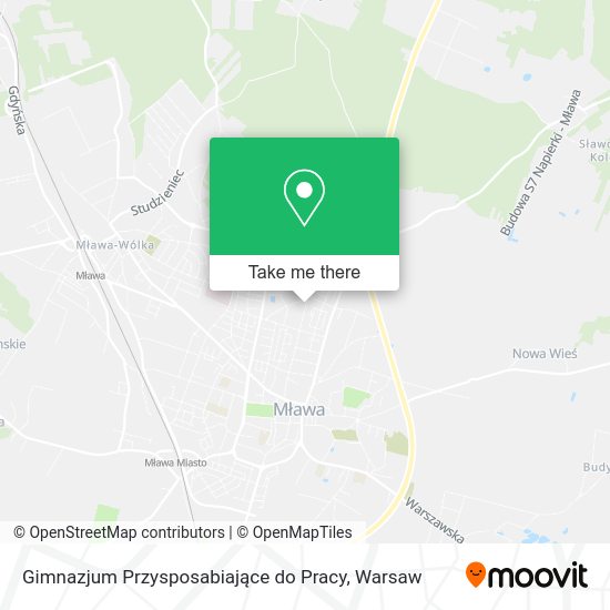 Gimnazjum Przysposabiające do Pracy map