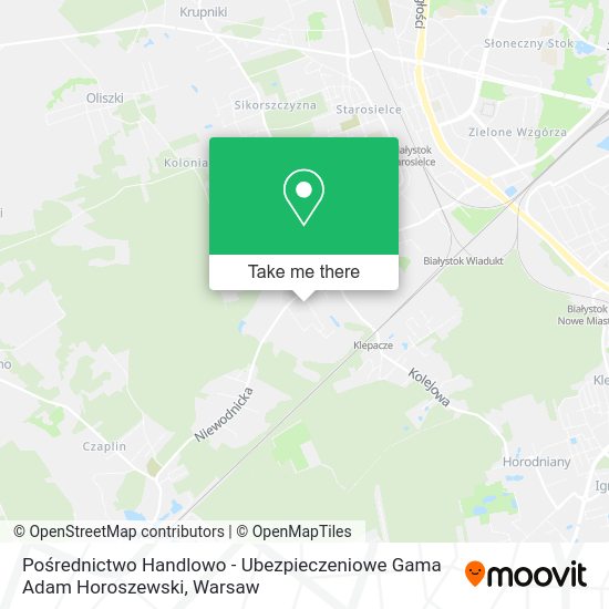 Pośrednictwo Handlowo - Ubezpieczeniowe Gama Adam Horoszewski map