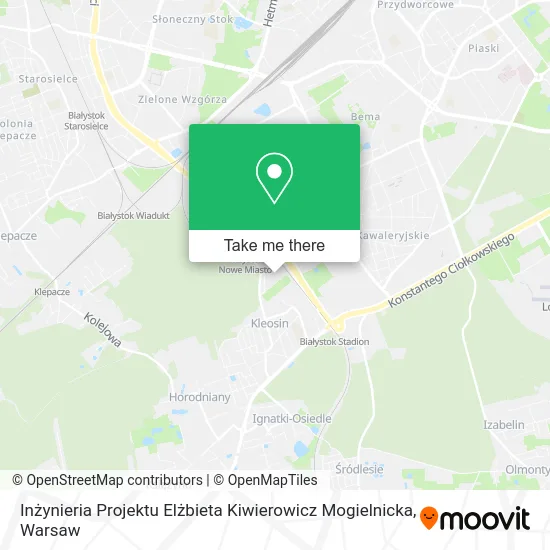 Карта Inżynieria Projektu Elżbieta Kiwierowicz Mogielnicka