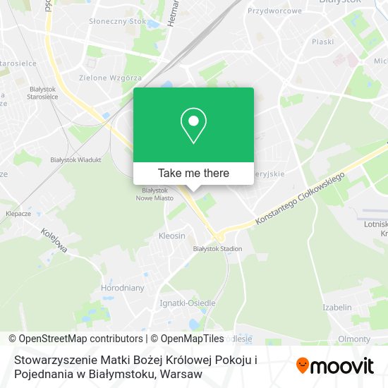 Stowarzyszenie Matki Bożej Królowej Pokoju i Pojednania w Białymstoku map