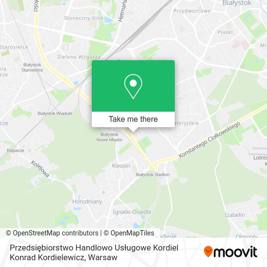 Przedsiębiorstwo Handlowo Usługowe Kordiel Konrad Kordielewicz map