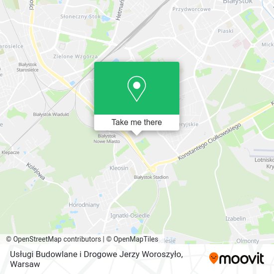 Usługi Budowlane i Drogowe Jerzy Woroszyło map