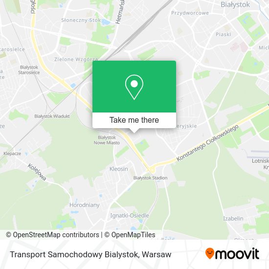 Карта Transport Samochodowy Bialystok