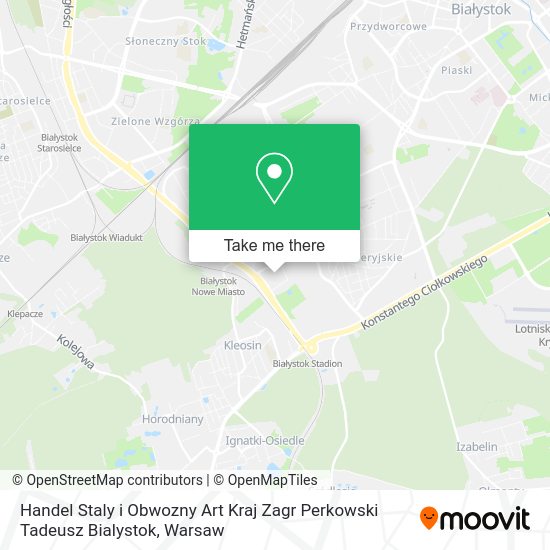 Handel Staly i Obwozny Art Kraj Zagr Perkowski Tadeusz Bialystok map