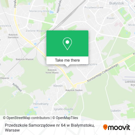 Przedszkole Samorządowe nr 64 w Białymstoku map