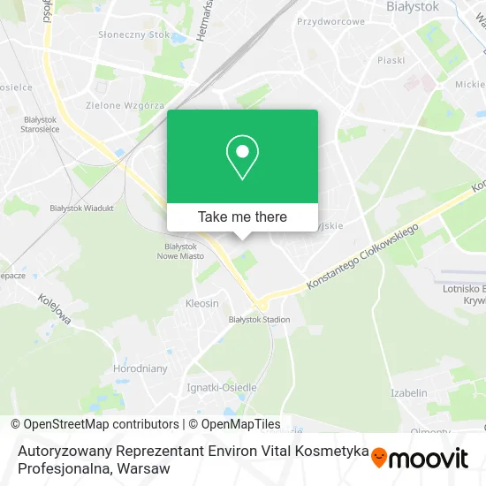 Карта Autoryzowany Reprezentant Environ Vital Kosmetyka Profesjonalna