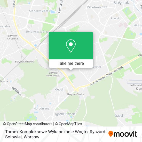 Tomex Kompleksowe Wykańczanie Wnętrz Ryszard Sołowiej map