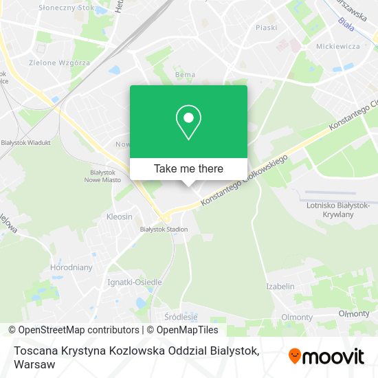 Карта Toscana Krystyna Kozlowska Oddzial Bialystok