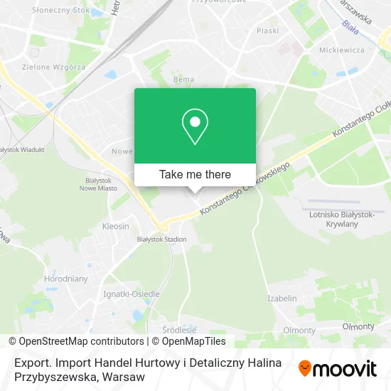 Карта Export. Import Handel Hurtowy i Detaliczny Halina Przybyszewska