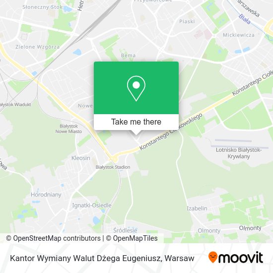 Kantor Wymiany Walut Dżega Eugeniusz map