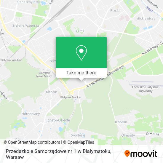 Przedszkole Samorządowe nr 1 w Białymstoku map